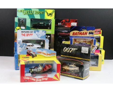 12 boxed Corgi TV Related diecast models featuring CC00301 Return Of The Saint, TY96501 Red Dwarf Set, CC00601 Thunderbirds F