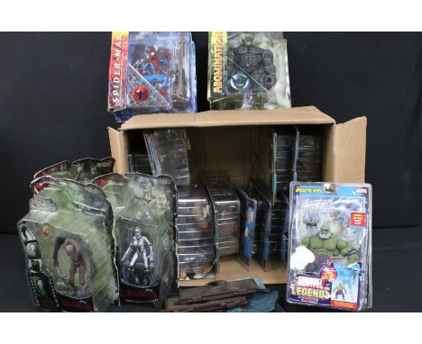 Collection of carded action figures featuring 6 x Toy Biz Marvel Legends Apocalypse series figures (Iron Fist, X-23, Sasquatc
