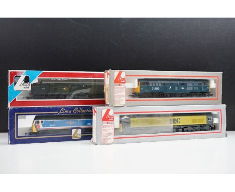 Four boxed Lima OO gauge locomotives to include 204888A7 Class 47766, 205173 D6722, 205235A1 31283 and 204839A6 ARC, some box