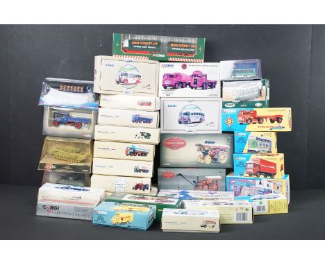 31 Boxed Corgi diecast models to include Vintage Glory Of Steam CC20113, WWII Legends CC60107, WWII Legends CC51013, 40th Ann
