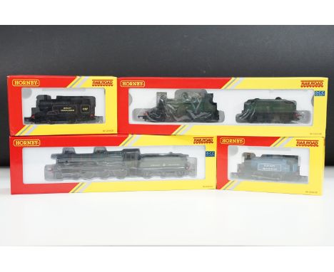 Four boxed Hornby Railroad OO gauge locomotives to include R3759 GWR Dean Single 4-2-2 Achilles No 3031, R3170 GWR Class 4900