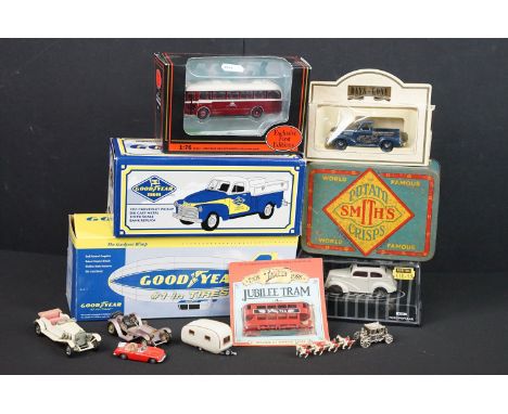 Six boxed diecast models to include EFE Exclusive First Editions 24311, Corgi Classics 01401 Ford Popular, 1/25 scale SpecCas