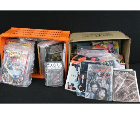 Comics - Collection of comics / annuals featuring Conan The Barbarian, Batman, Manhunter, The Titans, Alf, Timespirits, Spide