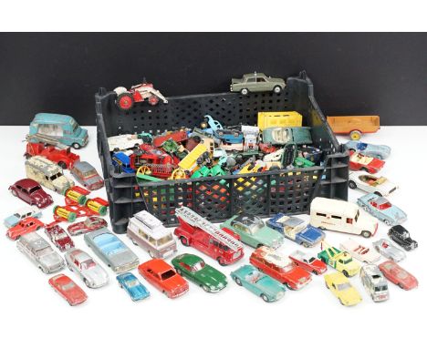 Quantity of playworn diecast models to include Matchbox Moko Lesney, Dinky, Corgi, Triang Spot On, Politoys, etc featuring va