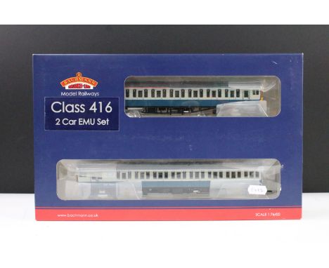 Boxed Bachmann OO gauge 31-377 Class 416 2EPB EMU 6238 BR blue &amp; grey set 