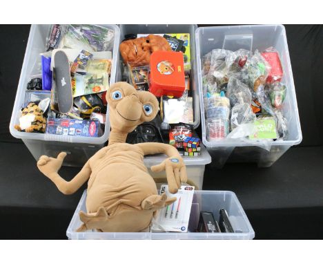 Large quantity of various toys and games to include Steiff 014437 Teddy Bear In Suitcase, boxed Carlton Captain Scarlet figur