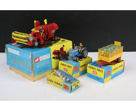 Four boxed Corgi farming related diecast models to include Corgi Major 1111 Massey Ferguson 780 Combine Harvester, 58 Beast C