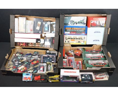 42 Boxed / cased diecast models to include Corgi Hauliers Of Renown CC19904 Eddie Stobart, Corgi Heavy Haulage 31003 Chris Mi