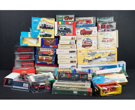 43 Boxed diecast models to include Corgi 17702 Building Britain Wimpey, Sibur 4003, Corgi The New Mini Cooper, Corgi 97980 ES