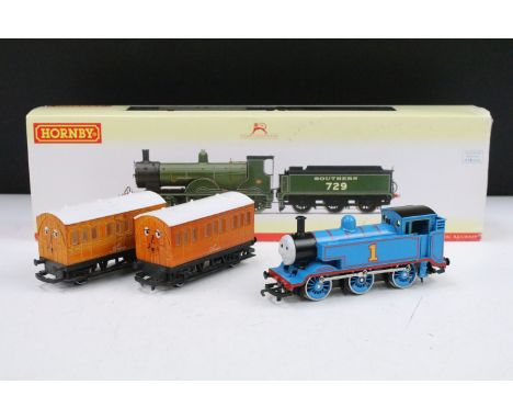 Boxed Hornby OO gauge R2711 SR 4-4-0 Class T9 Southern 312 locomotives plus a Hornby OO gauge Thomas the Tank Engine with 2 x