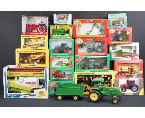 17 Boxed farming related diecast models to include 4 x Britains models including 00227 Case IH MX 135 Maxxum Tractor, 9533 Lo