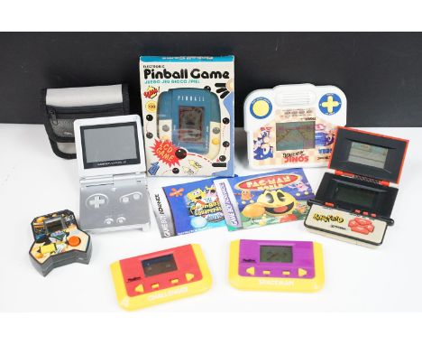 Retro Gaming - Seven handheld games to include boxed Electronic Pinball Game, Tiger Sonic the Hedgehog, Nintendo Game Boy Adv