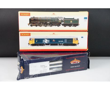Boxed Bachmann OO gauge 31-514 159 3 Car DMU Southwest Trains set (complete) plus 2 x Hornby R2562 BR 4-6-2 Britannia Class l
