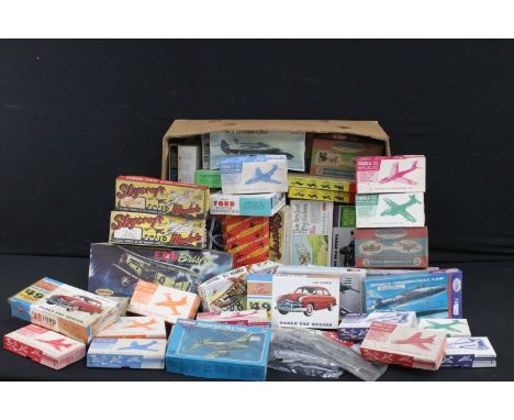 Around 50 boxed plastic model kits to include Pyro 1/32 Bugatti Grand Prix Race Car, Pyro 1/32 Le Mans Aston Martin Internati