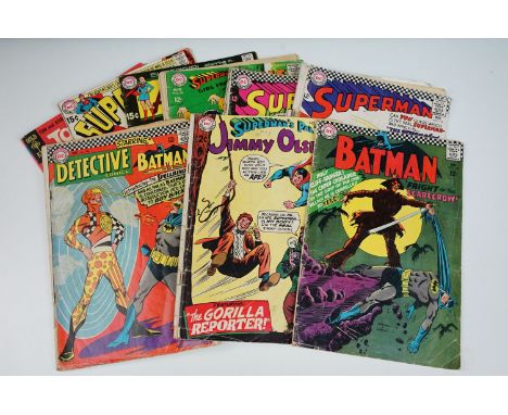 Comics - 10 Comic books featuring Batman issue 189, Detective Comics issue 358, Superman's Pal Jimmy Olsen issue 116, Superma