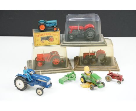 Small quantity of tractor diecast models to include boxed Matchbox Lesney 72 Fordson Tractor, 3 x Hachette Universal Hobbies 