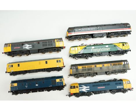 Seven OO gauge locomotives to include Heljan BR 26031, Lima Cock Of The North, Hornby 73138, Lima Amlwch Freighter, Hornby Fr