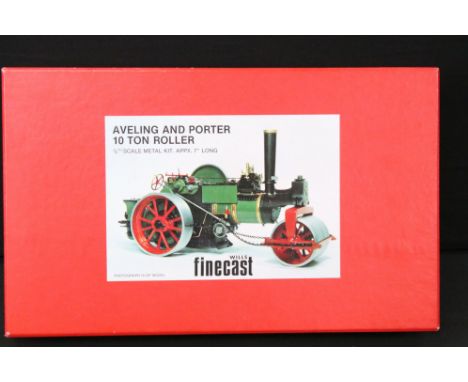 Boxed Wills Finecast Aveling and Porter 10 Ton Roller 3/8th scale metal kit with instructions, unbuilt, unchecked for complet