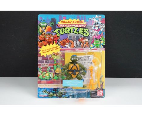 Teenage Mutant Ninja Turtles - Carded Playmates Bandai Wacky Action Sword Slicing Leonardo figure, Teenage Mutant Hero Turtle