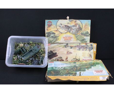 Four boxed Airfix HO-OO scale plastic figure sets to include Coastal Defence Assault Set, Coastal Defence Assault Set 51652-3