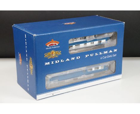 Boxed Bachmann OO gauge 31-255DC DCC On Board Midland Pullman Six Car Unit Nanking Blue set, complete
