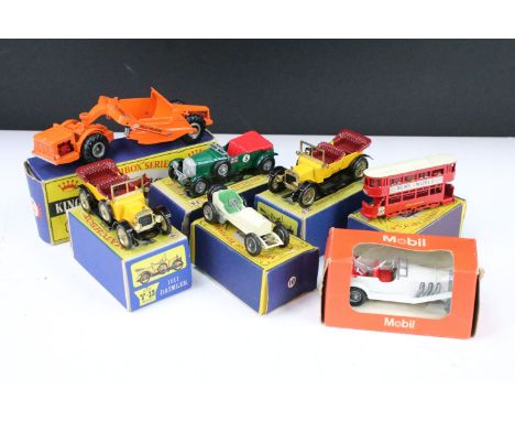 Boxed Matchbox Series King Size No 6 Allis Chalmers Earth Remover diecast model plus 5 x boxed Matchbox Models of Yesteryear 