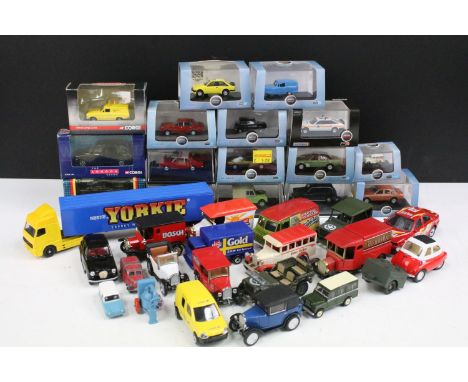 16 Cased / boxed diecast models to include Oxford Diecast Railway Scale, Matchbox and Trackside plus 20 play worn diecast mod