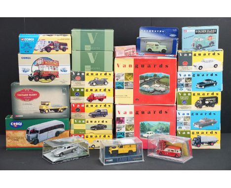 23 Boxed diecast models to include 13 x boxed Vanguards models featuring VA04508, VA07303, VA11007, VA36000, VA11002, VA2002,