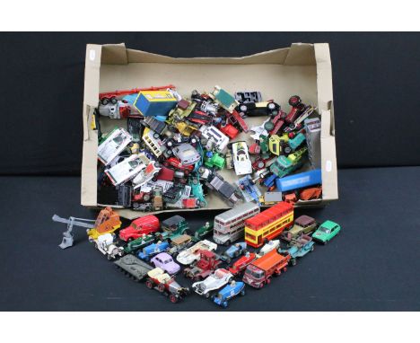 Quantity of play worn diecast models from the Mid 20th C onwards to include Matchbox, Corgi, Dinky, Solido, Lledo etc