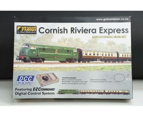 Boxed Graham Farish by Bachmann N gauge 370-070 Cornish Riviera Express Train Set, DCC On Board, complete