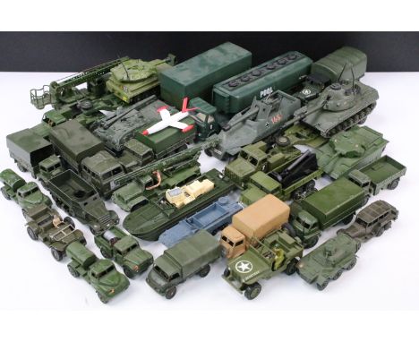 30 Mid 20th C onwards military diecast models to include AEC Articulated Lorry with AEC Tanker, French Dinky 809 GMC Covered 