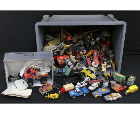 Collection of playworn diecast models to include Matchbox, Corgi Major, Matchbox Superkings, Corgi Whizzwheels, Solido, etc, 