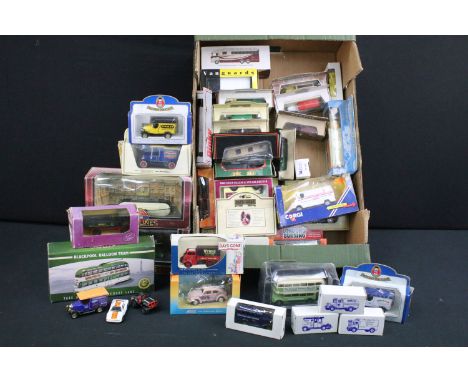 40 Boxed diecast models to include 2 x Corgi Tramlines, Oxford Diecast, Vanguards VA6003 Pickfords, Dinky 297 Silver Jubilee 