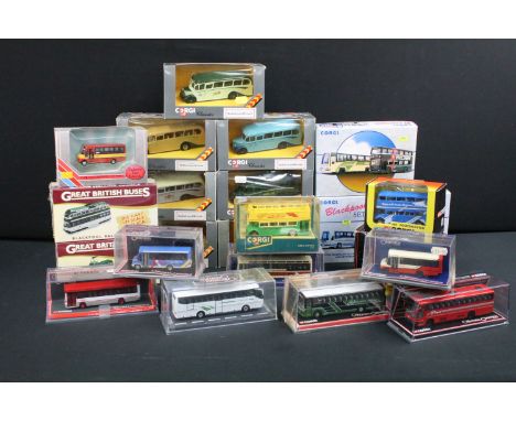 22 Boxed diecast model buses to include 6 x Corgi Original Omnibus models including Bus Operators In Britain, 2 x EFE Exclusi