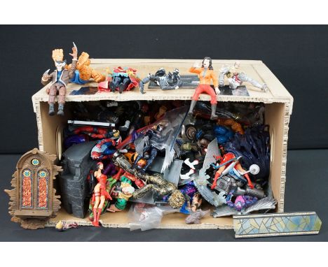 Large collection of TV Related action figures with accessories featuring Gremlins, Sunfire, Ghostbuster Slimer, Marvel The Av