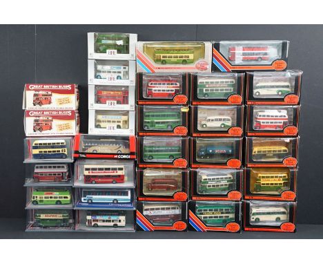 31 Boxed / cased diecast model buses to include 21 x EFE Exclusive First Editions featuring De-Regulation, 8 x Corgi Original