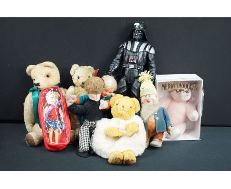 Collection of teddy bears and dolls to include boxed Merrythought VS11PINK Baby Bear Pink, ltd edn with COA No. 28/250, Deans