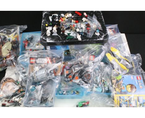 Lego - Collection of various unboxed Lego sets and minifigures to include Star Wars 75136 Droid Escape Pod (With 2 x Jawa's, 