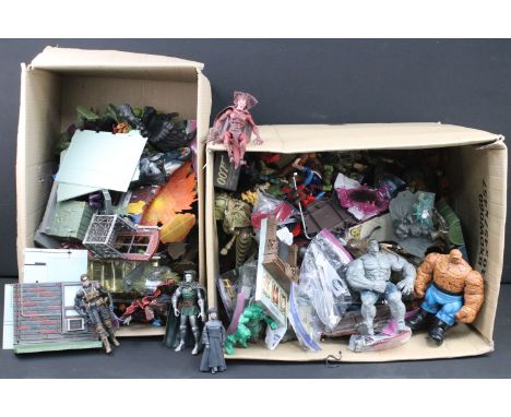 Large collection of TV Related action figures with accessories featuring Zombie Hulk, Ghost Rider, She Hulk, Zombie Sabertoot