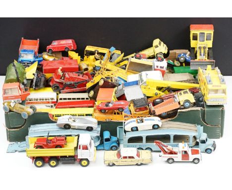 55 Mid 20th C onwards Dinky diecast models to include AEC Single Deck Bus, Yale Tractor Shovel, 285 Merryweather Marquis Fire