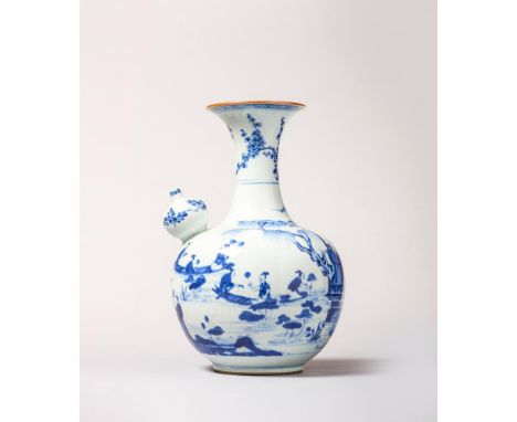 Kangxi period (1662-1722) Painted in vibrant shades of cobalt blue with scenes from the classic novel 'Dream of the Red Chamb