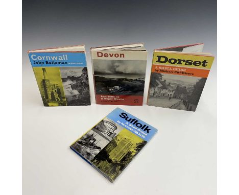 SHELL GUIDES. 'Cornwall,' by John Betjeman, first edition, unclipped dj, Faber and Faber, 1964; plus three others. (4)