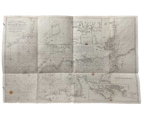 Dr EDMOND HALLEY. 'A New and Correct Chart of the Channel between England &amp; France: with considerable Improvement not ext