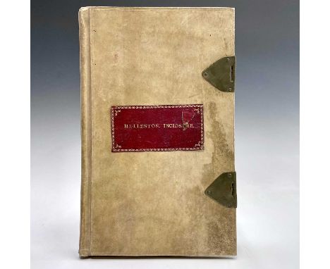 CORNISH MANUSCRIPT"Helleston Inclosure." 27 page ledger dated 58 Geo3, 1818. "Waste Lands in the Borough of Helleston...Paris