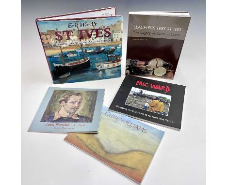 CORNISH ART INTEREST: ERIC WARD, 'St Ives from his studio and beyond' and 'Painting in Cornwall and across the Tamar', both s