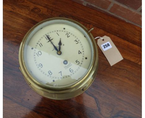 MERCER BRASS SHIPS WALL CLOCK APW6578 SERIAL NUMBER M.V.919