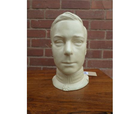 BRETBY CERAMIC FACE MASK JUG DEPICTING KING GEORGE V (SOME CRAZING TO SURFACE) 21CM HIGH APPROX 