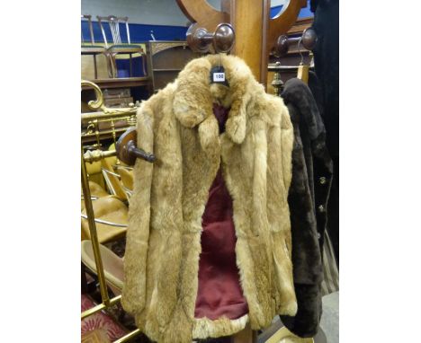 LADIES SIZE 10 LIGHT CONEY SKIN FUR COAT 