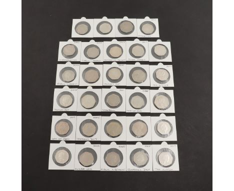 A COLLECTION OF RECENT ISSUE FIFTY PENCE COINS. A collection of 50p pieces including Olympic issues 2011 athletics and others