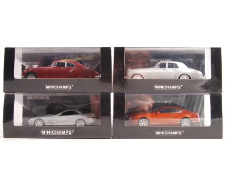 A collection of 4x limited edition Paul's Model Art made Minichamps 1/43 scale precision diecast model cars to include; Bentl